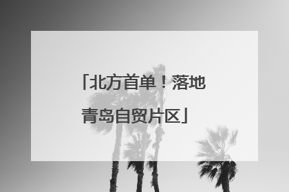 北方首单！落地青岛自贸片区