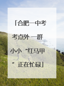合肥一中考考点外 一群小小“红马甲”正在忙碌
