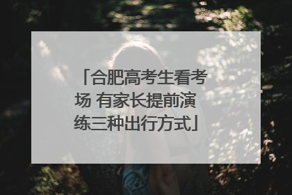 合肥高考生看考场 有家长提前演练三种出行方式