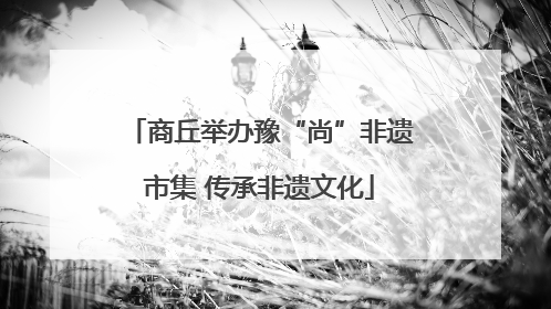 商丘举办豫“尚”非遗市集 传承非遗文化
