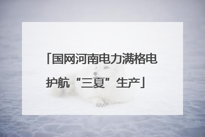 国网河南电力满格电护航“三夏”生产