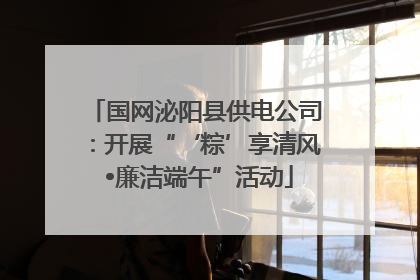 国网泌阳县供电公司：开展“‘粽’享清风 •廉洁端午”活动