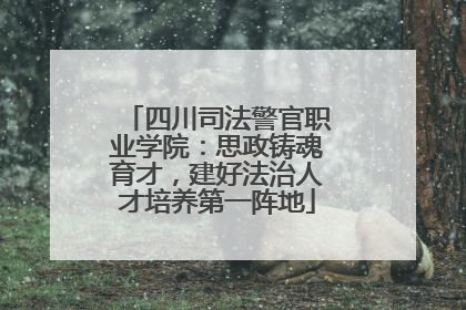 四川司法警官职业学院：思政铸魂育才，建好法治人才培养第一阵地