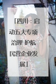四川：启动五大专项治理 护航民营企业发展