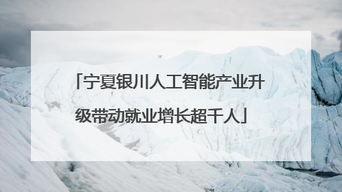 宁夏银川人工智能产业升级带动就业增长超千人