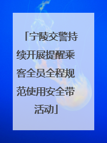 宁陵交警持续开展提醒乘客全员全程规范使用安全带活动