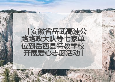 安徽省岳武高速公路路政大队等七家单位到岳西县特教学校开展爱心志愿活动
