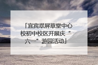 宜宾翠屏草堂中心校初中校区开展庆“六一”游园活动