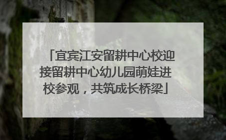 宜宾江安留耕中心校迎接留耕中心幼儿园萌娃进校参观，共筑成长桥梁