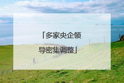 多家央企领导密集调整