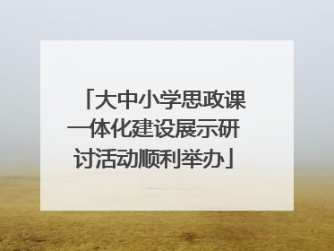 大中小学思政课一体化建设展示研讨活动顺利举办