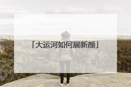 大运河如何展新颜