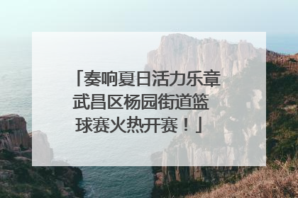 奏响夏日活力乐章 武昌区杨园街道篮球赛火热开赛！