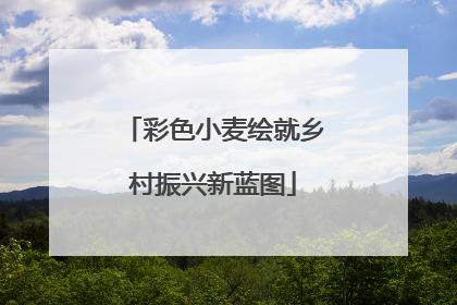 彩色小麦绘就乡村振兴新蓝图