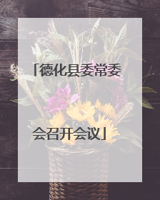 德化县委常委会召开会议
