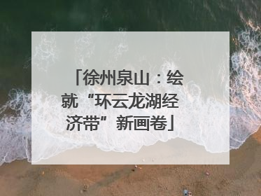 徐州泉山：绘就“环云龙湖经济带”新画卷