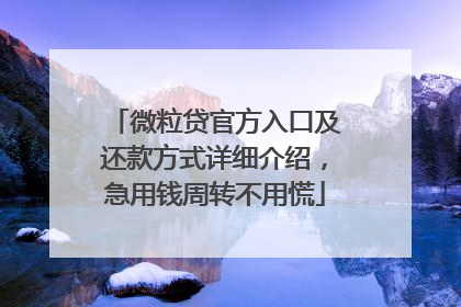 微粒贷官方入口及还款方式详细介绍，急用钱周转不用慌