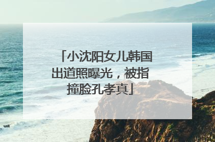 小沈阳女儿韩国出道照曝光，被指撞脸孔孝真