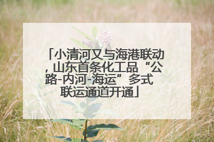 小清河又与海港联动，山东首条化工品“公路-内河-海运”多式联运通道开通