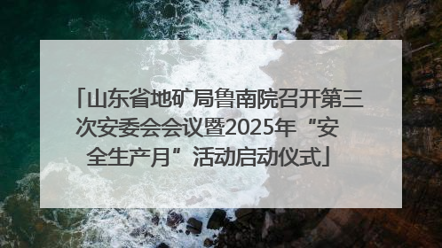 山东省地矿局鲁南院召开第三次安委会会议暨2025年“安全生产月”活动启动仪式
