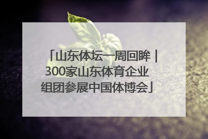 山东体坛一周回眸｜300家山东体育企业组团参展中国体博会