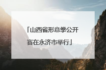 山西省形意拳公开赛在永济市举行