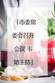 市委常委会召开会议 韦韬主持