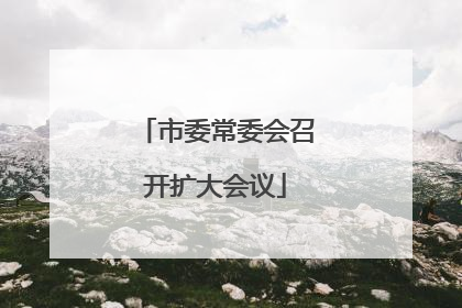 市委常委会召开扩大会议