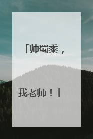 帅蜀黍，我老师！