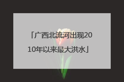 广西北流河出现2010年以来最大洪水
