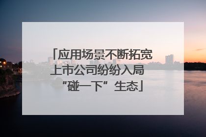 应用场景不断拓宽 上市公司纷纷入局“碰一下”生态