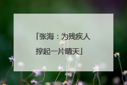 张海：为残疾人撑起一片晴天