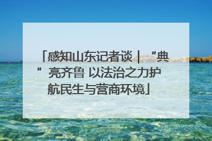 感知山东记者谈｜“典”亮齐鲁 以法治之力护航民生与营商环境