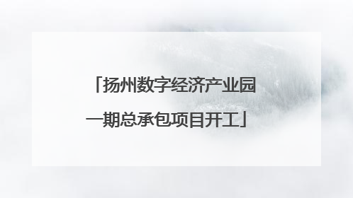 扬州数字经济产业园一期总承包项目开工