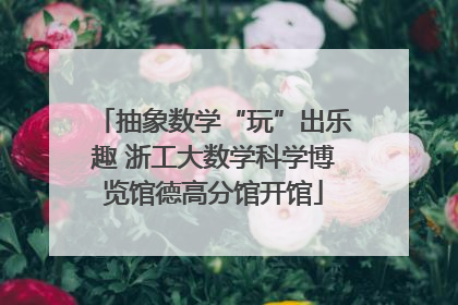 抽象数学“玩”出乐趣 浙工大数学科学博览馆德高分馆开馆