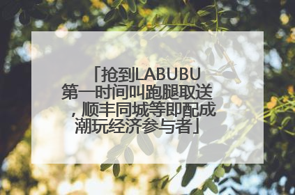抢到LABUBU第一时间叫跑腿取送，顺丰同城等即配成潮玩经济参与者