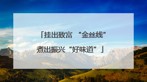 挂出致富 “金丝线” 煮出振兴“好味道”
