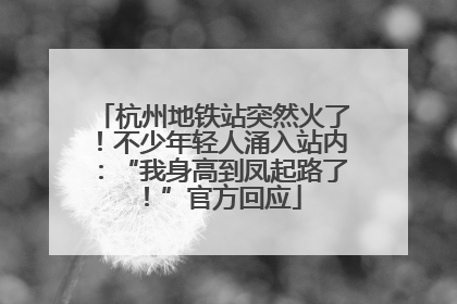 杭州地铁站突然火了！不少年轻人涌入站内：“我身高到凤起路了！”官方回应