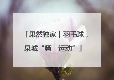 果然独家｜羽毛球，泉城“第一运动”