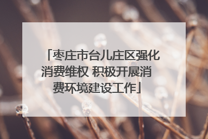 枣庄市台儿庄区强化消费维权 积极开展消费环境建设工作