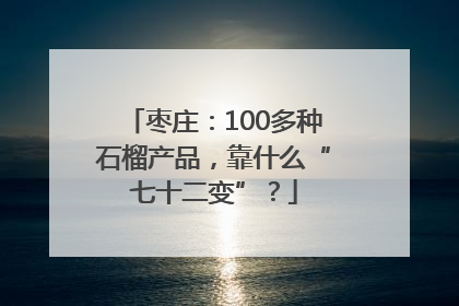 枣庄：100多种石榴产品，靠什么“七十二变”？