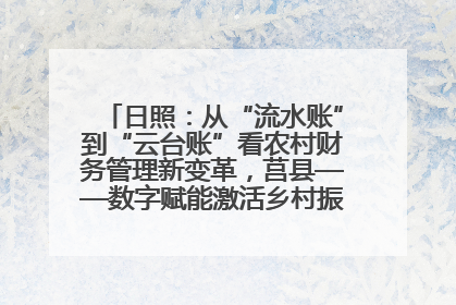 日照：从“流水账”到“云台账”看农村财务管理新变革，莒县——数字赋能激活乡村振兴“一池春水”