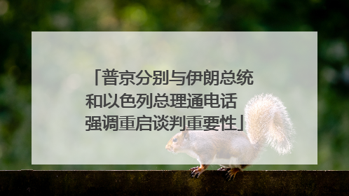 普京分别与伊朗总统和以色列总理通电话 强调重启谈判重要性