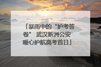暴雨中的“护考答卷” 武汉新洲公安暖心护航高考首日