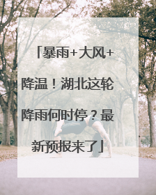 暴雨+大风+降温！湖北这轮降雨何时停？最新预报来了