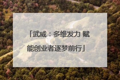 武威：多维发力 赋能创业者逐梦前行