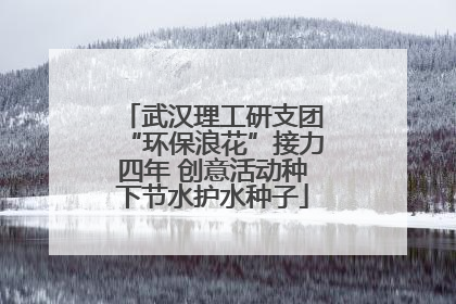 武汉理工研支团“环保浪花”接力四年 创意活动种下节水护水种子