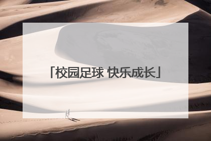 校园足球 快乐成长