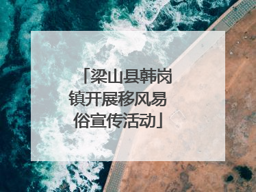 梁山县韩岗镇开展移风易俗宣传活动