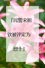 民警宋祖钦被评定为烈士